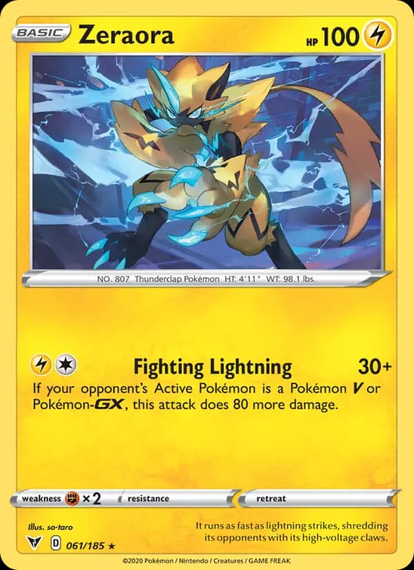 Zeraora — Vivid Voltage, Holo Rare