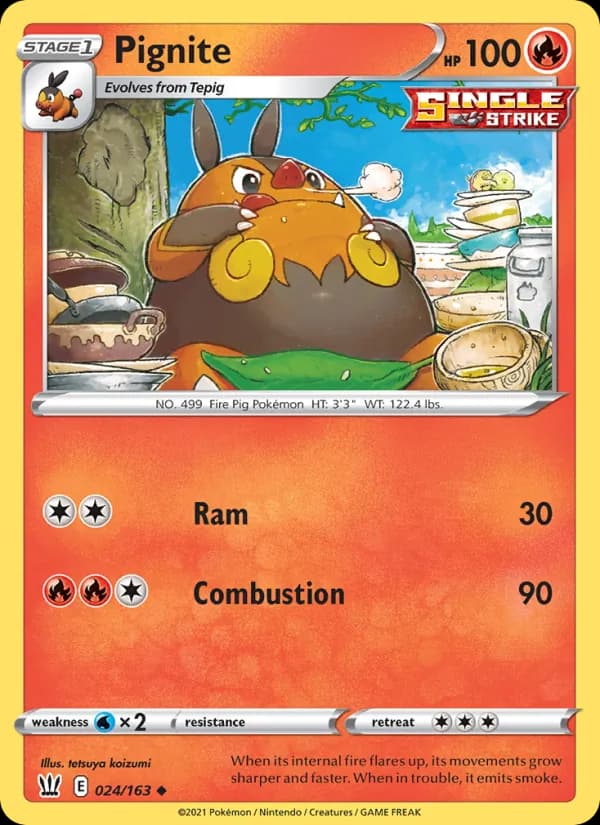 Pignite — Battle Styles, Uncommon