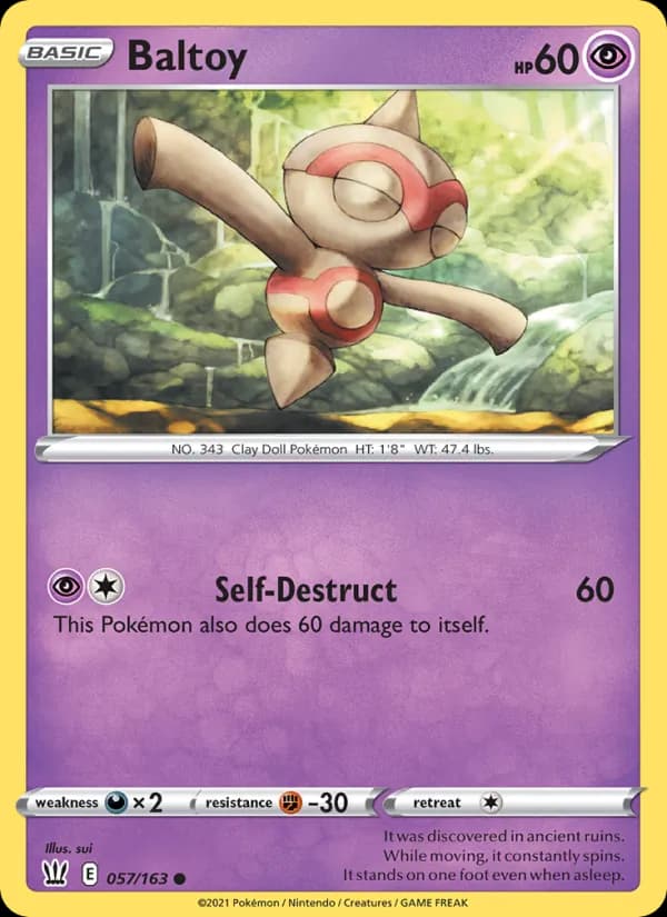 Baltoy — Battle Styles, Common