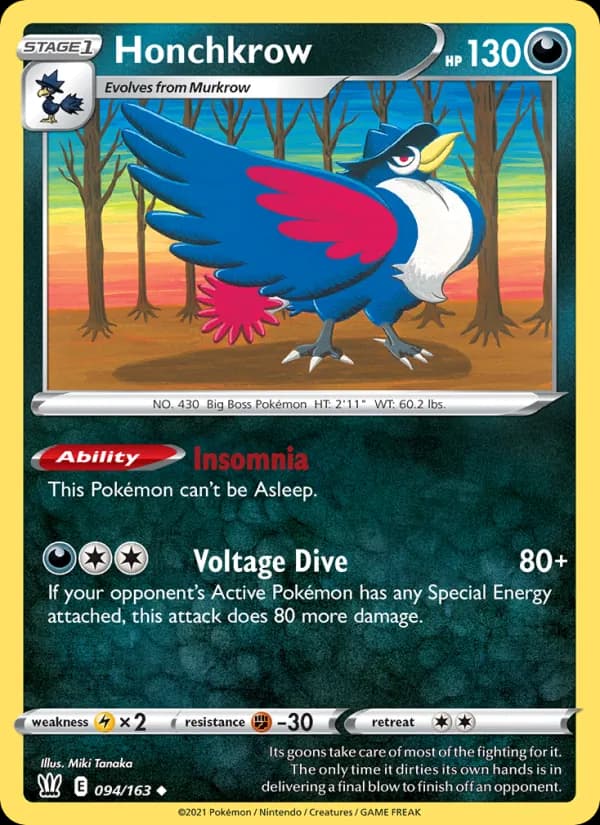 Honchkrow — Battle Styles, Uncommon