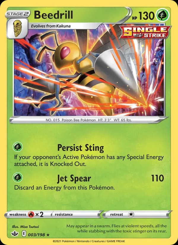 Beedrill — Chilling Reign, Holo Rare