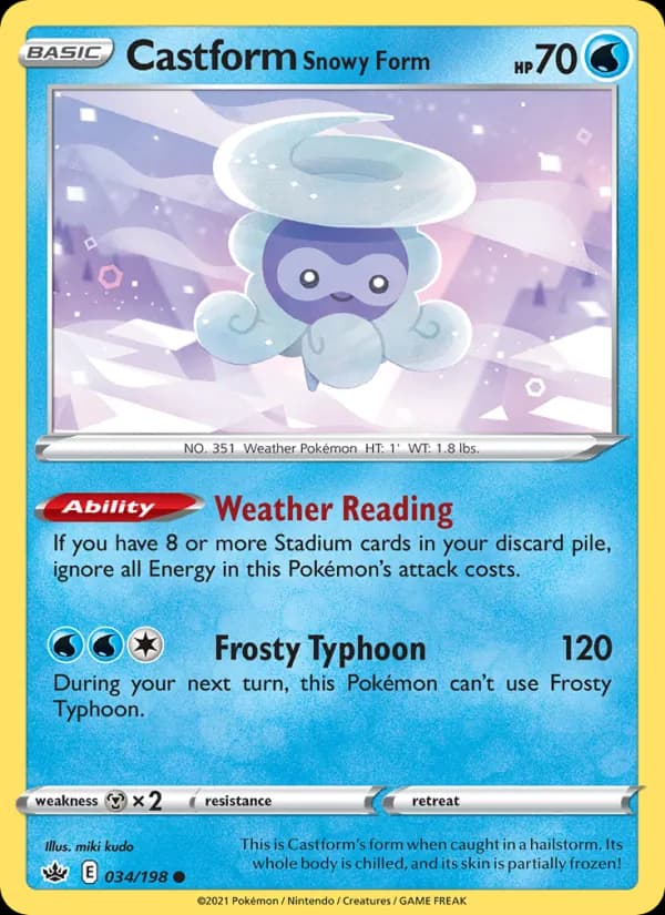 Castform Snowy Form — Chilling Reign, Common