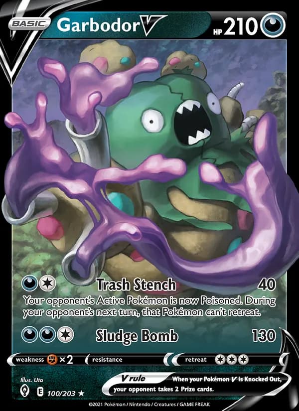 Garbodor V — Evolving Skies, Holo Rare V