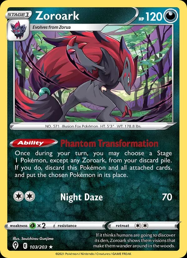 Zoroark — Evolving Skies, Holo Rare