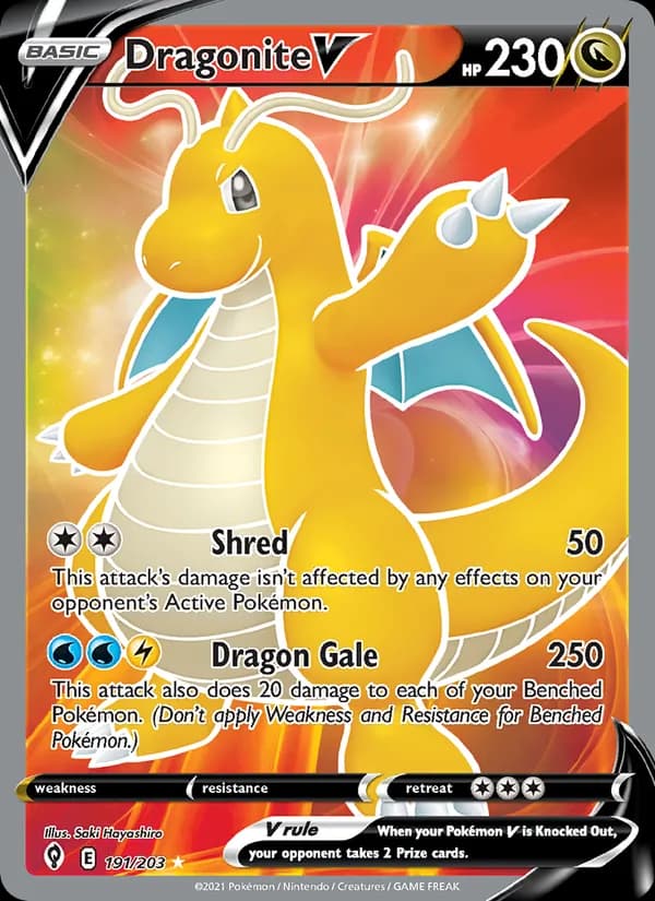 Dragonite V — Evolving Skies, Ultra Rare