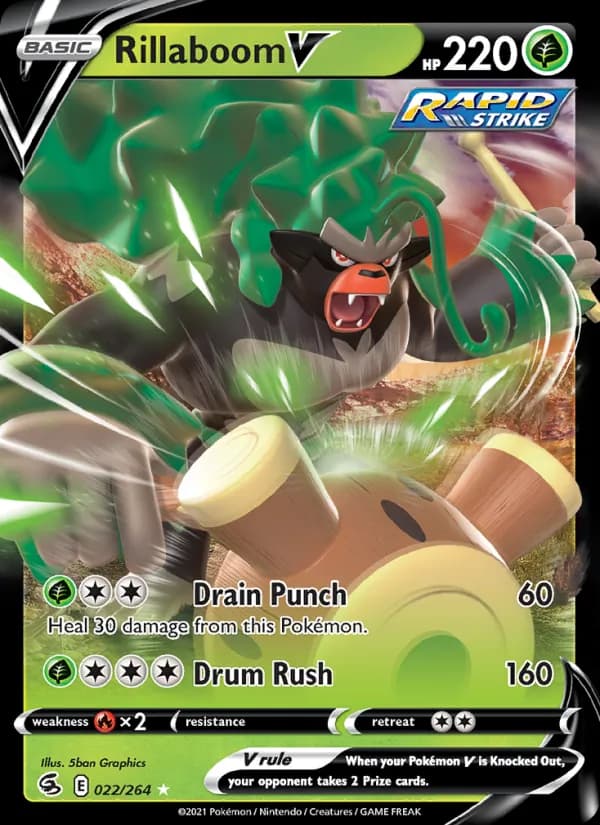 Rillaboom V — Fusion Strike, Holo Rare V