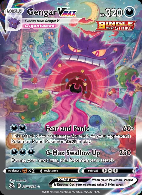 Gengar VMAX — Fusion Strike, Secret Rare