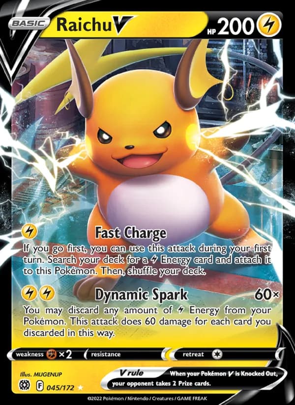 Raichu V — Brilliant Stars, Holo Rare V