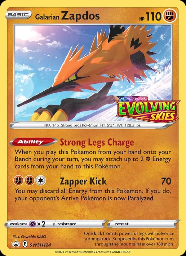 Galarian Zapdos — SWSH Black Star Promos, None