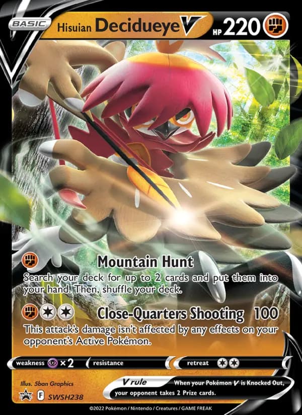 Hisuian Decidueye V — SWSH Black Star Promos, None