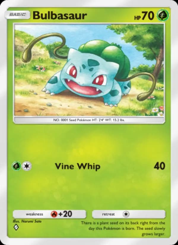 Bulbasaur — Genetic Apex, One Diamond