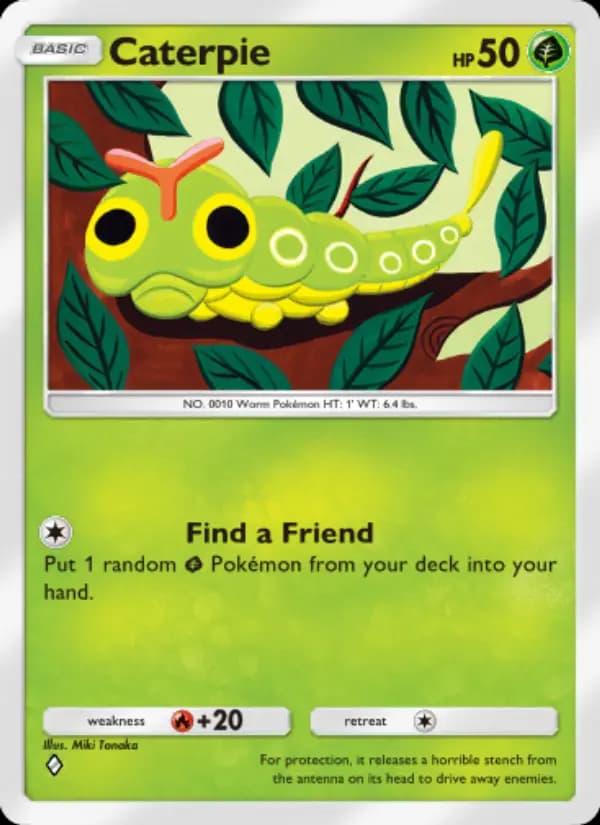 Caterpie — Genetic Apex, One Diamond