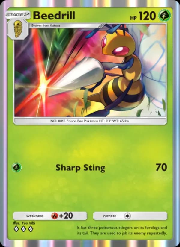 Beedrill — Genetic Apex, Three Diamond