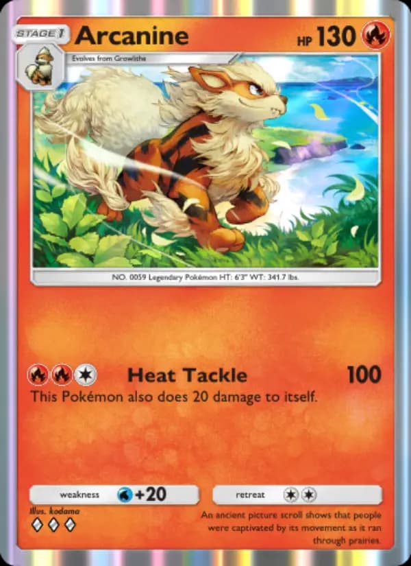 Arcanine — Genetic Apex, Three Diamond