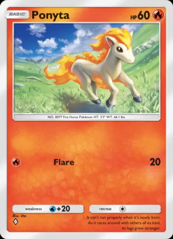 Ponyta — Genetic Apex, One Diamond