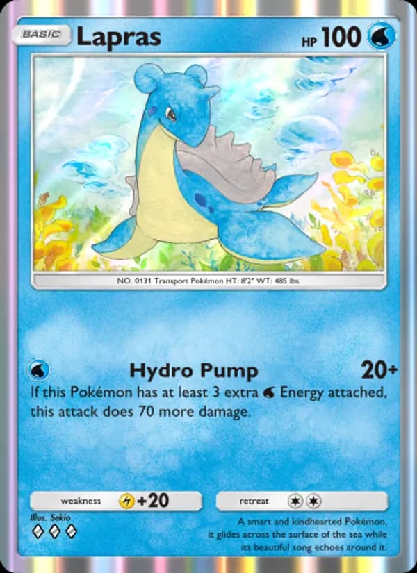 Lapras — Genetic Apex, Three Diamond