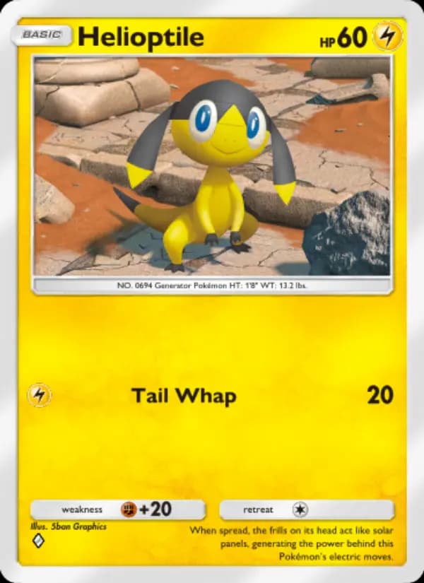 Helioptile — Genetic Apex, One Diamond