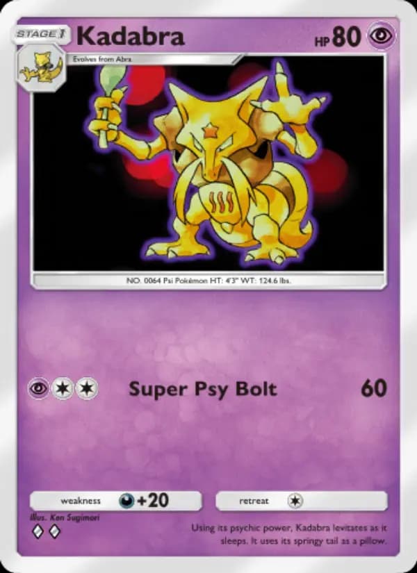 Kadabra — Genetic Apex, Two Diamond