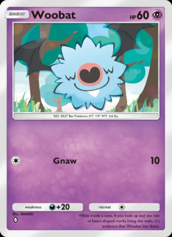 Woobat — Genetic Apex, One Diamond