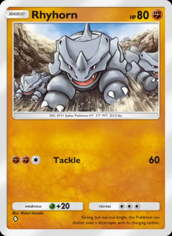 Rhyhorn — Genetic Apex, One Diamond