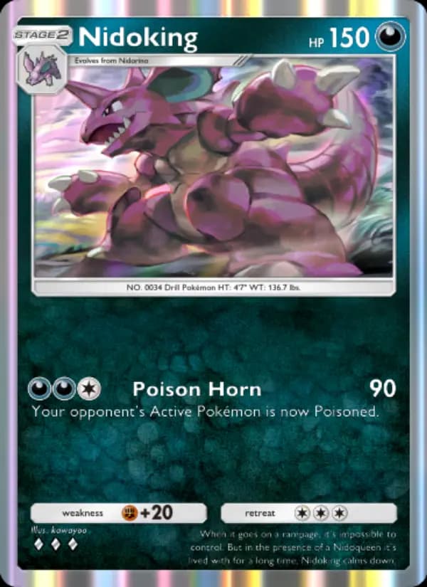 Nidoking — Genetic Apex, Three Diamond