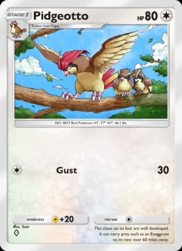 Pidgeotto — Genetic Apex, One Diamond