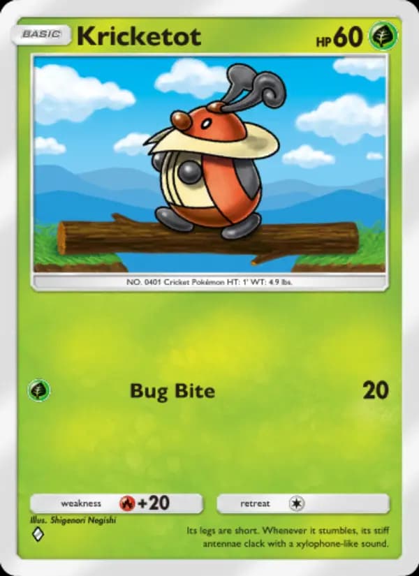 Kricketot — Space-Time Smackdown, One Diamond