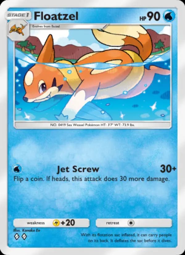 Floatzel — Space-Time Smackdown, Two Diamond