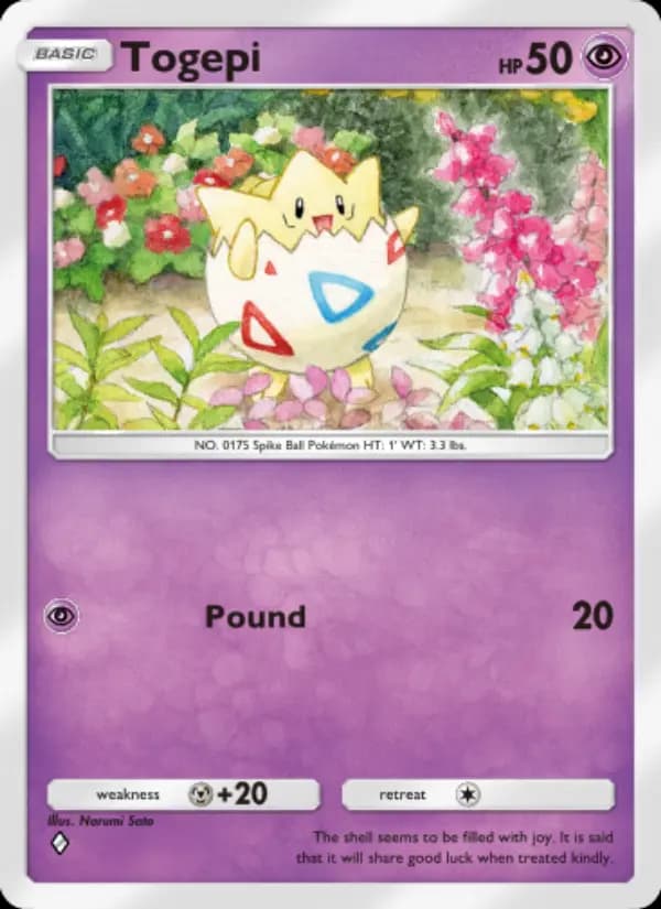 Togepi — Space-Time Smackdown, One Diamond