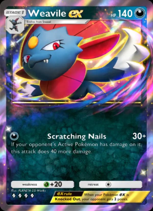 Weavile ex — Space-Time Smackdown, Four Diamond