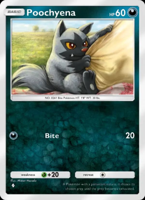 Poochyena — Space-Time Smackdown, One Diamond