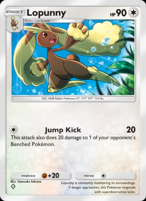 Lopunny — Space-Time Smackdown, One Diamond