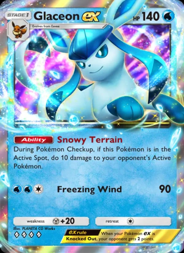 Glaceon ex — Triumphant Light, Four Diamond