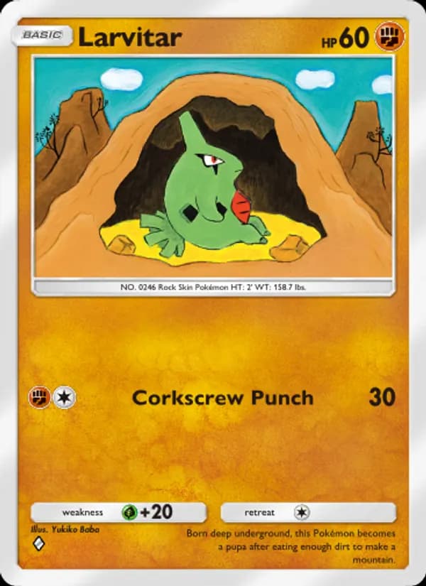 Larvitar — Triumphant Light, One Diamond
