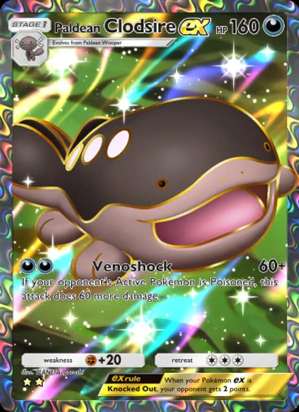 Paldean Clodsire ex — Shining Revelry, Two Star