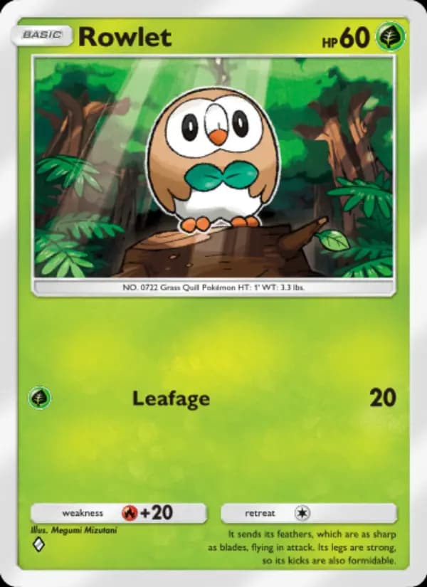 Rowlet — Celestial Guardians, One Diamond