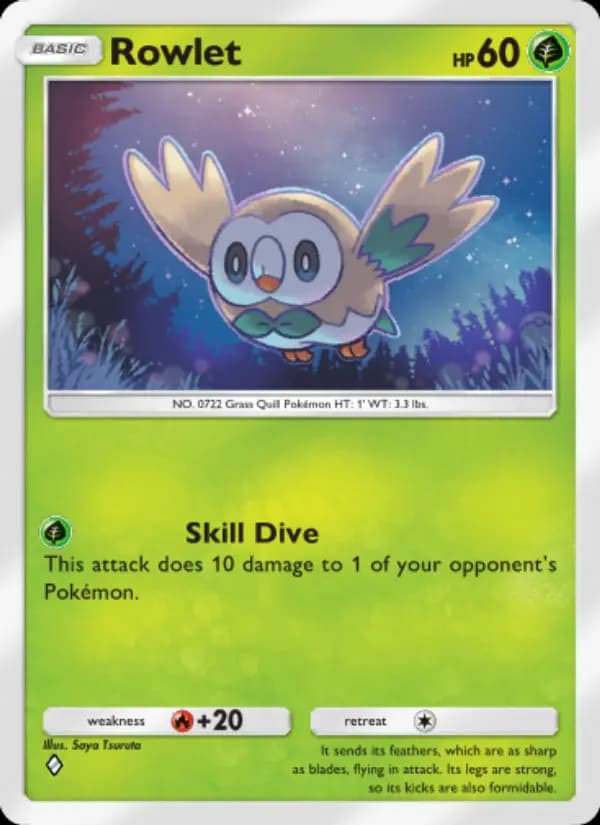 Rowlet — Celestial Guardians, One Diamond