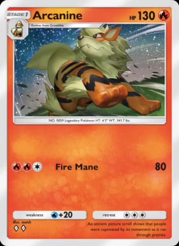 Arcanine — Celestial Guardians, Two Diamond