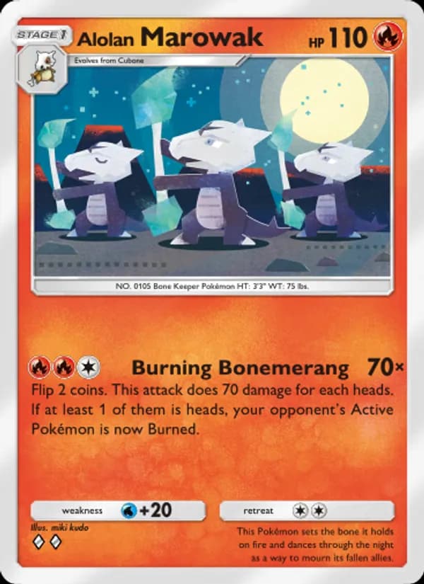 Alolan Marowak — Celestial Guardians, Two Diamond
