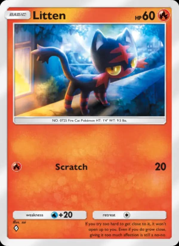 Litten — Celestial Guardians, One Diamond