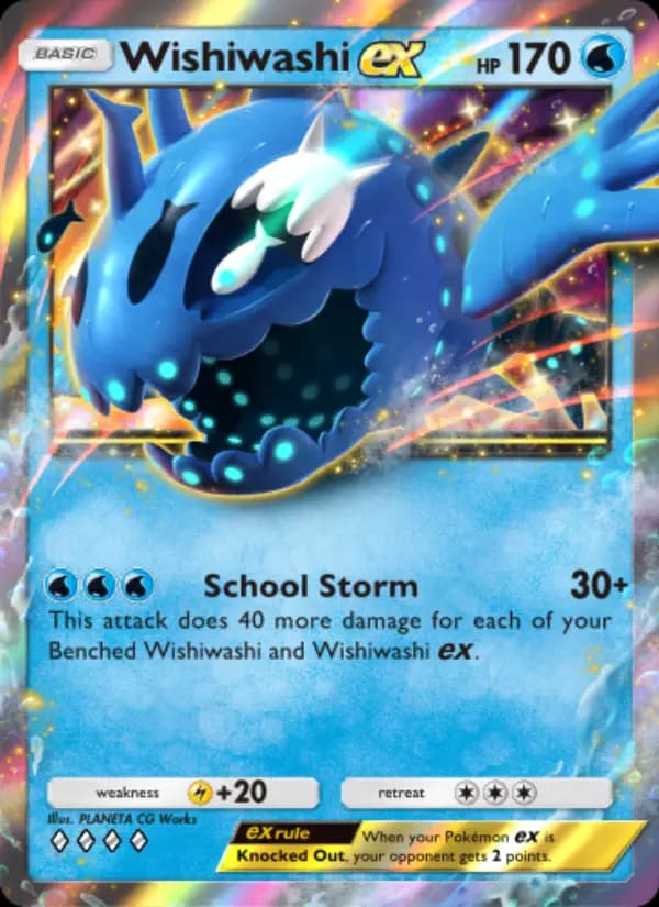 Wishiwashi ex — Celestial Guardians, Four Diamond