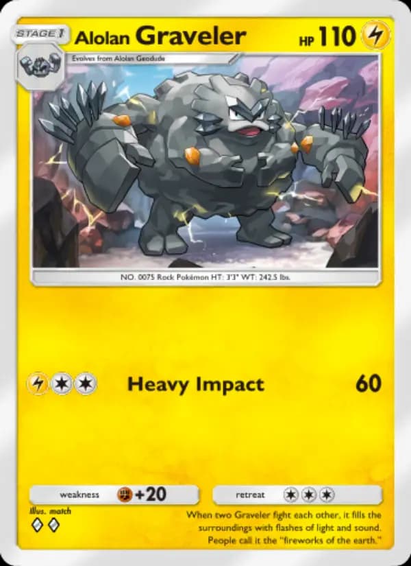 Alolan Graveler — Celestial Guardians, Two Diamond
