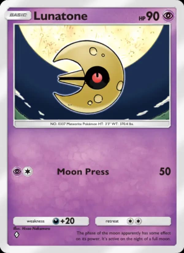 Lunatone — Celestial Guardians, One Diamond