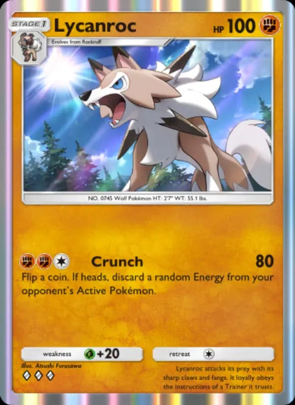 Lycanroc — Celestial Guardians, Three Diamond