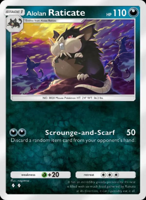 Alolan Raticate — Celestial Guardians, Two Diamond