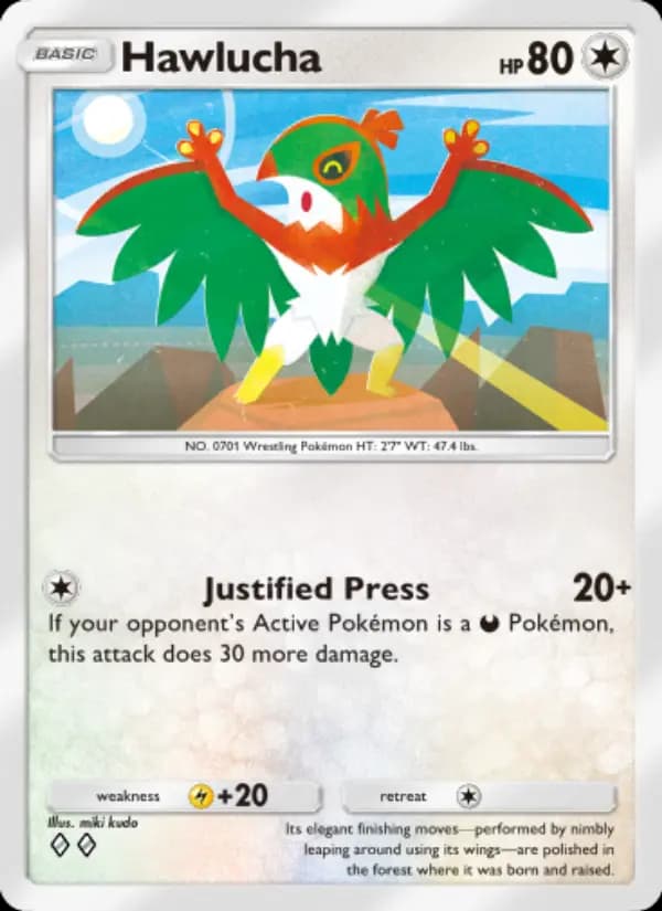 Hawlucha — Celestial Guardians, Two Diamond