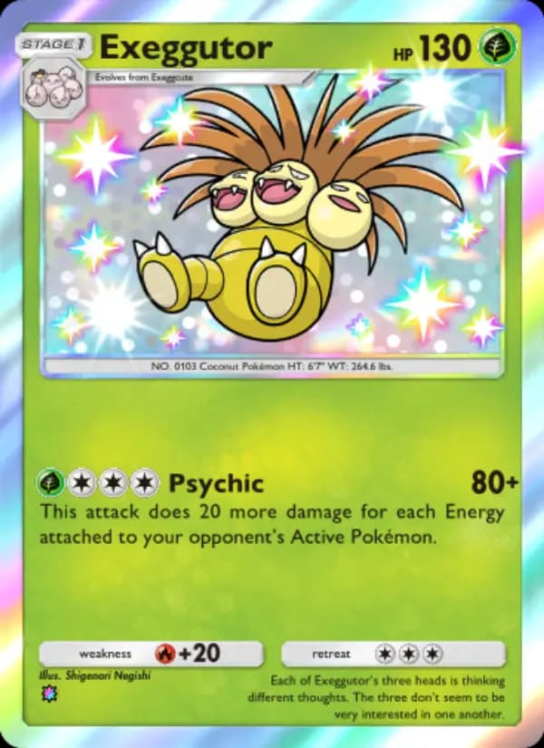 Exeggutor — Celestial Guardians, One Shiny