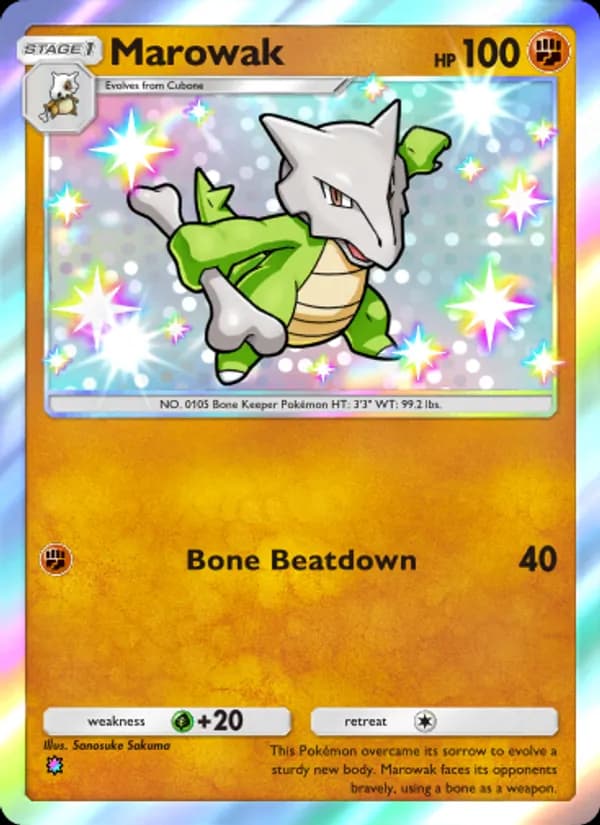 Marowak — Celestial Guardians, One Shiny