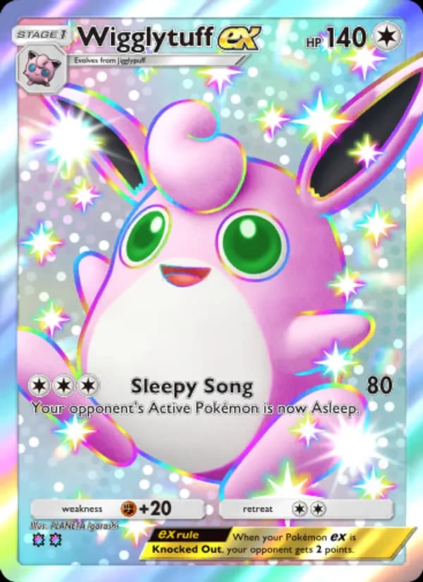 Wigglytuff ex — Celestial Guardians, Two Shiny