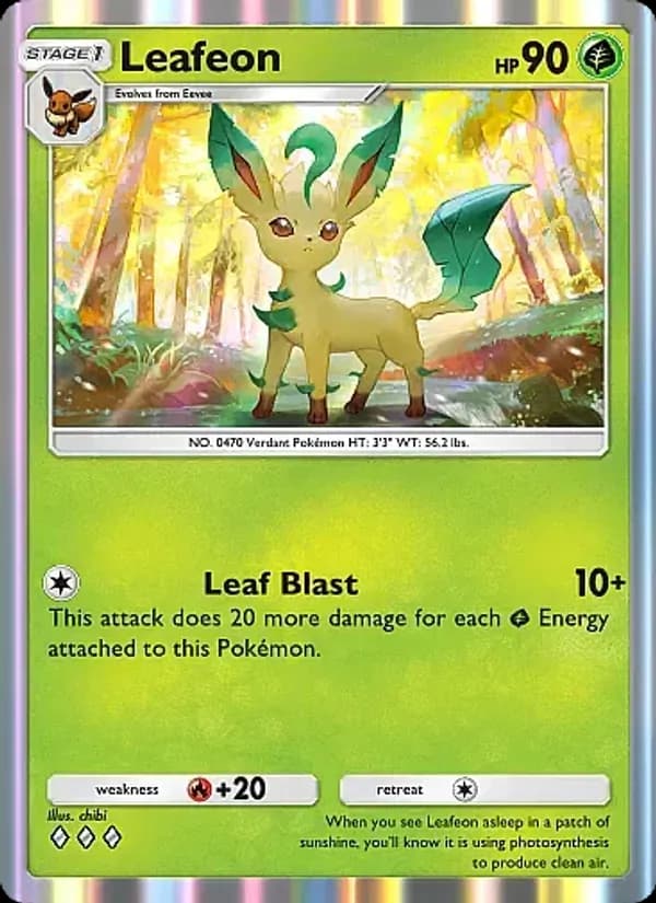 Leafeon — Eevee Grove, Three Diamond